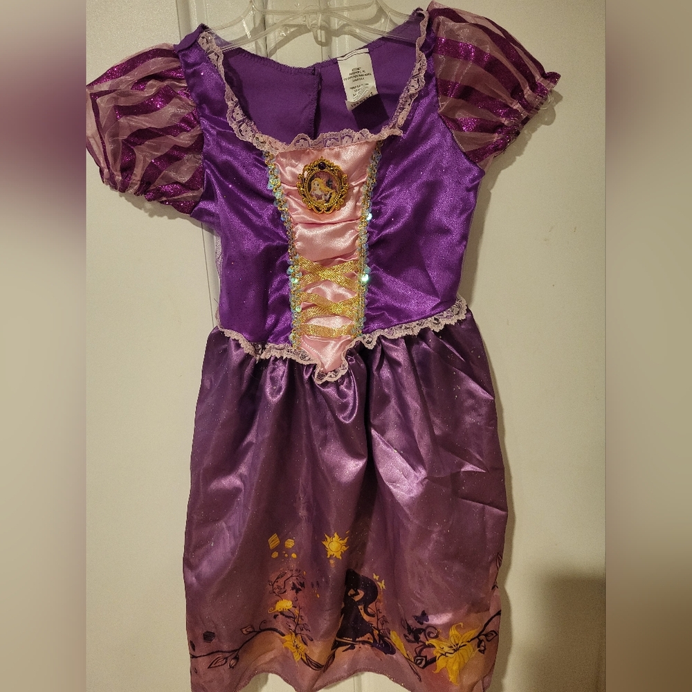 DISNEY TANGLED PRINCESS RAPUNZEL DRESS COSTUME COSPLAY Size 4/6X